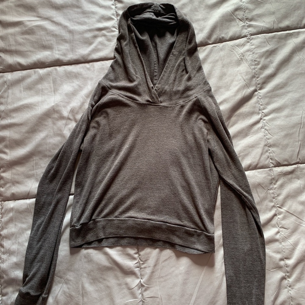 Garage Grey/Charcoal Cropped Hoodie
